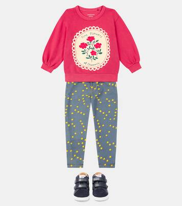 Printed cotton jersey sweatshirt  | Tinycottons