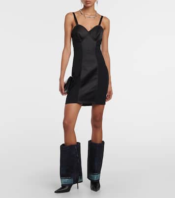 x Jean Paul Gaultier - Stivali in pelle e denim  | Jimmy Choo