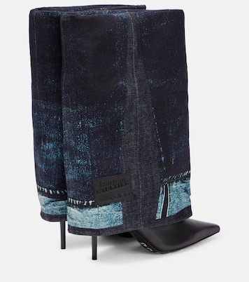 x Jean Paul Gaultier - Stivali in pelle e denim  | Jimmy Choo