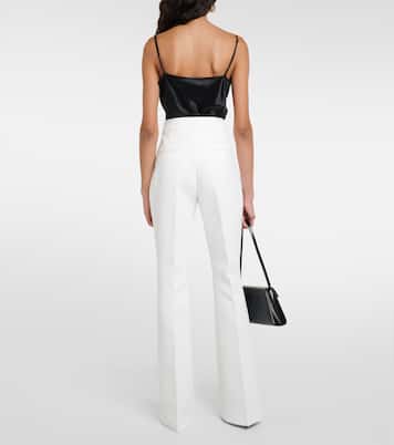 Bridal Mid-Rise-Hose Evelyn aus Crêpe | Rebecca Vallance