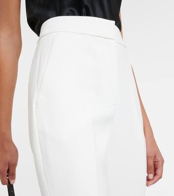 Bridal Mid-Rise-Hose Evelyn aus Crêpe | Rebecca Vallance