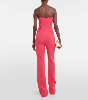 Immie strapless crêpe jumpsuit | Safiyaa