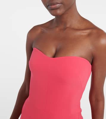 Immie strapless crêpe jumpsuit | Safiyaa