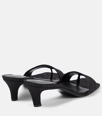 Pantoletten aus Moiré | Toteme