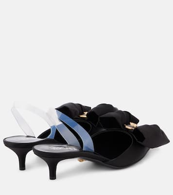 Pumps slingback Alia 45 in raso | Versace