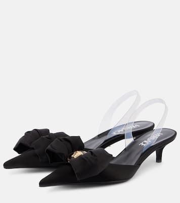Pumps slingback Alia 45 in raso | Versace