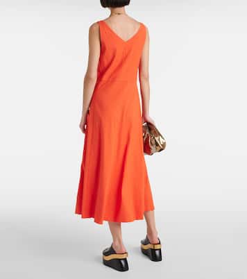 Robe midi en lin mélangé | Vince