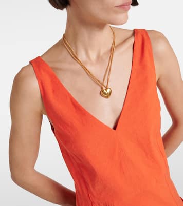 Robe midi en lin mélangé | Vince