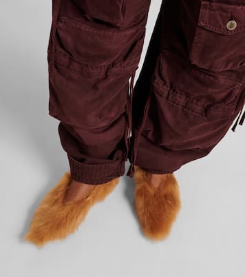 Ballerinas Eva aus Shearling | The Attico