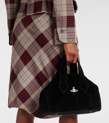 Schultertasche Archive Medium aus Samt | Vivienne Westwood