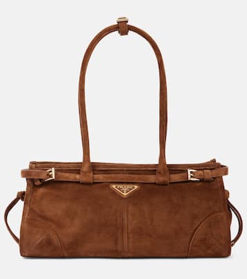Prada Bonnie Medium suede shoulder bag | Prada