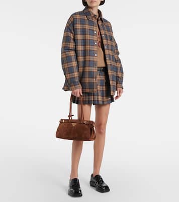 Prada Bonnie Medium suede shoulder bag | Prada