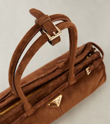 Prada Bonnie Medium suede shoulder bag | Prada
