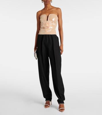 Bustier-Top mit Pailletten | Self-Portrait