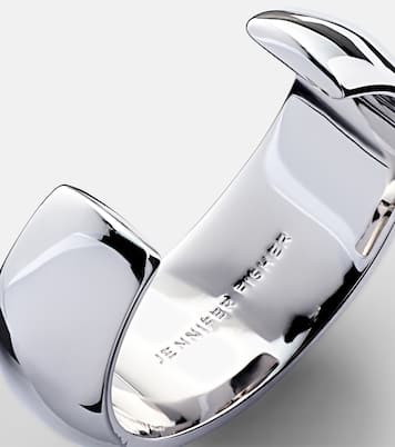 Puffy 10kt rhodium-plated brass cuff  | Jennifer Fisher