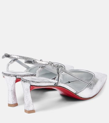 Condoroline 55 metallic leather slingback pumps | Christian Louboutin