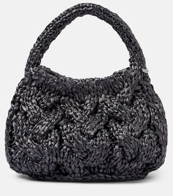 Tote Bag Cable Knit Small aus Raffiabast | JW Anderson