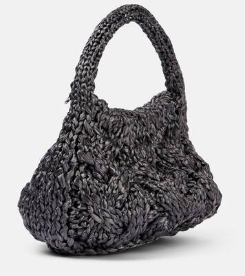 Tote Bag Cable Knit Small aus Raffiabast | JW Anderson