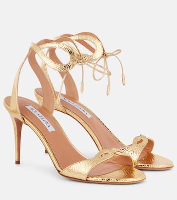Sandalen Tessa 85 aus Metallic-Leder | Aquazzura