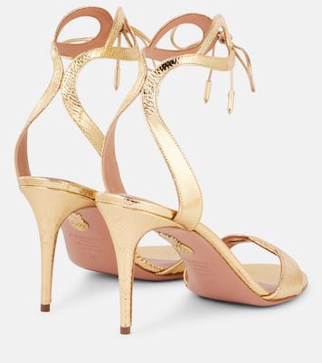 Sandalen Tessa 85 aus Metallic-Leder | Aquazzura