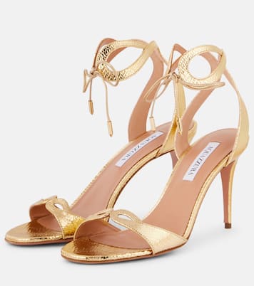 Sandalen Tessa 85 aus Metallic-Leder | Aquazzura