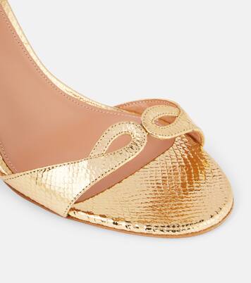 Sandalen Tessa 85 aus Metallic-Leder | Aquazzura