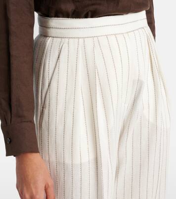 Clarion cotton and linen straight pants | Max Mara