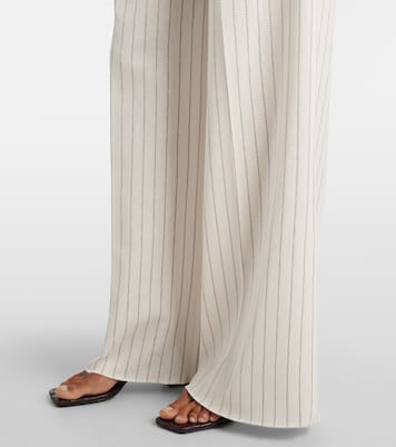 Clarion cotton and linen straight pants | Max Mara
