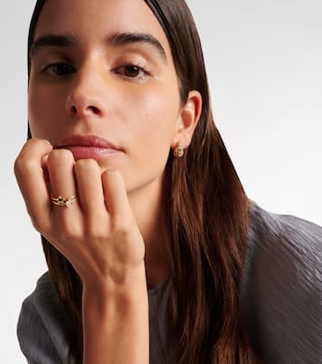 Set de 2 bagues Mini Moon and Star en or 14 ct et diamants | Roxanne First