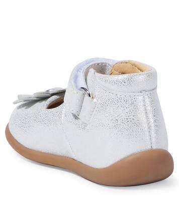 Baby Schuhe Stand-Up Daisy aus Metallic-Leder | Pom d'Api