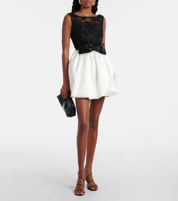 Robe de cocktail en tulle à ornements | Self-Portrait