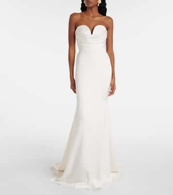 Robe longue de mariée en satin | Alex Perry