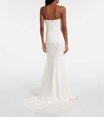 Robe longue de mariée en satin | Alex Perry