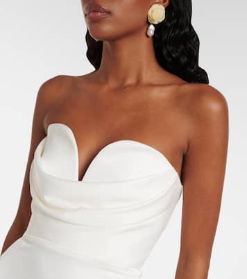 Robe longue de mariée en satin | Alex Perry