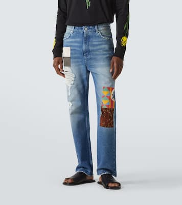 Jeans rectos con patchwork | Loewe