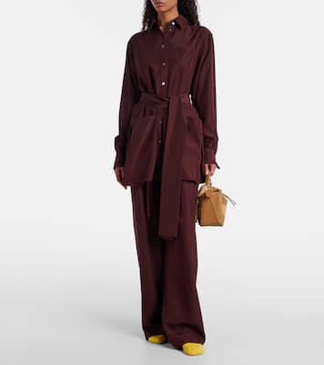 Tote Bag Puzzle Small aus Leder und Veloursleder | Loewe