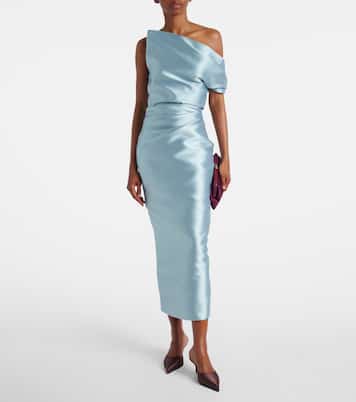 Robe de cocktail Ellison en satin | Solace London