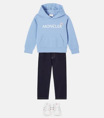 Logo cotton jersey hoodie | Moncler Enfant