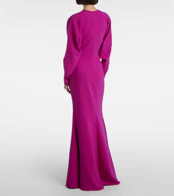 Robe Marla aus Crêpe mit Kristallen | Costarellos