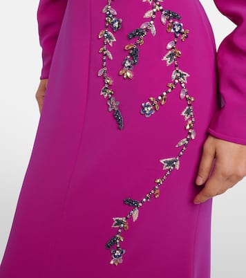 Robe Marla aus Crêpe mit Kristallen | Costarellos