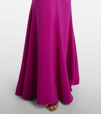 Robe Marla aus Crêpe mit Kristallen | Costarellos