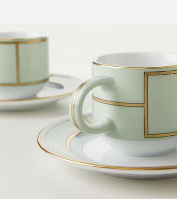 Set di 2 tazzine da caffè e piattini Diva in porcellana | Ginori 1735
