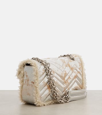 GG Marmont Medium metallic leather shoulder bag | Gucci