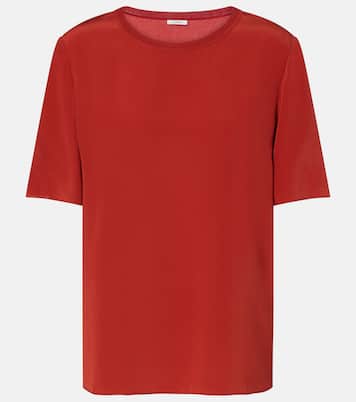 Rubin silk crêpe top | Joseph