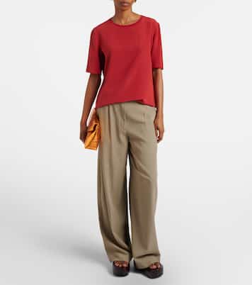 Rubin silk crêpe top | Joseph