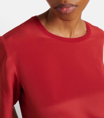 Rubin silk crêpe top | Joseph