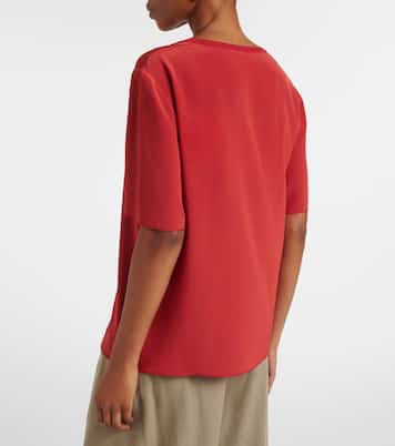 Rubin silk crêpe top | Joseph