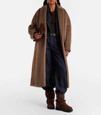 Teddi shearling-trimmed suede ankle boots | Aquazzura