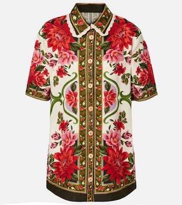 Wonder Rio oversized linen-blend shirt | Farm Rio