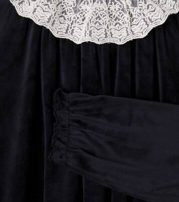 Kleid aus Samt mit Spitze | Konges Sløjd